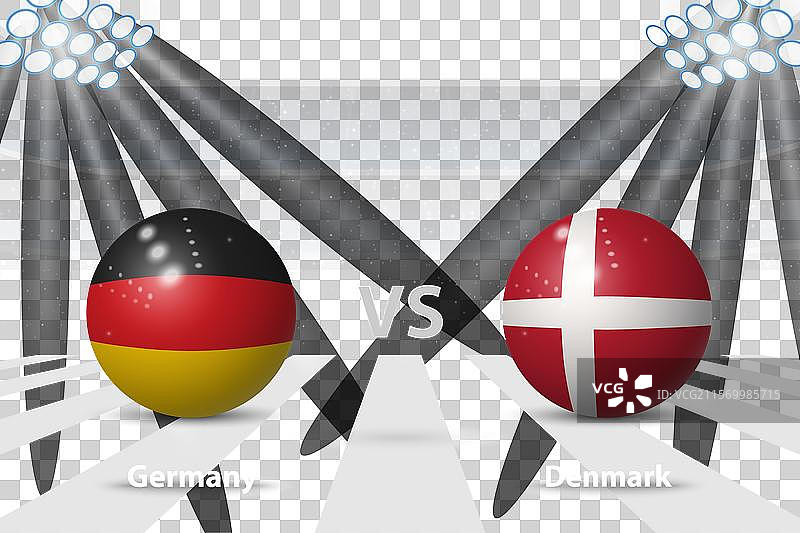 2024年欧洲足球锦标赛：德国对丹麦图片素材