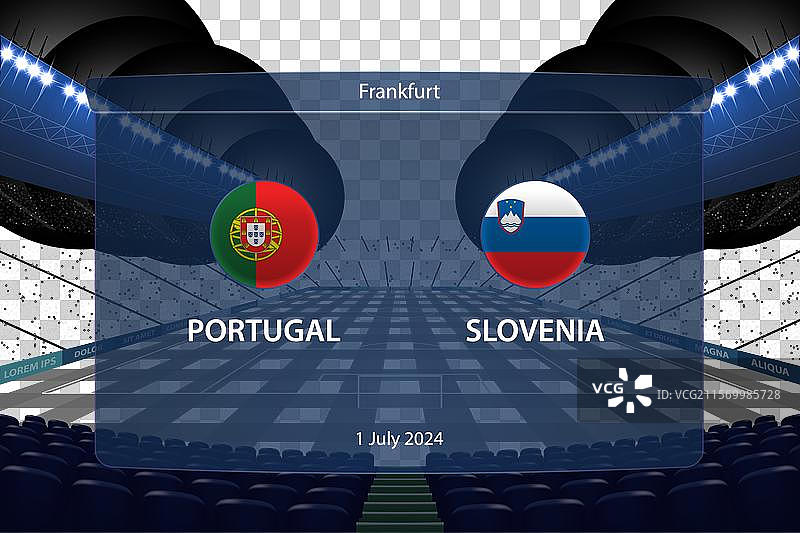 葡萄牙对斯洛文尼亚欧洲足球锦标赛图片素材
