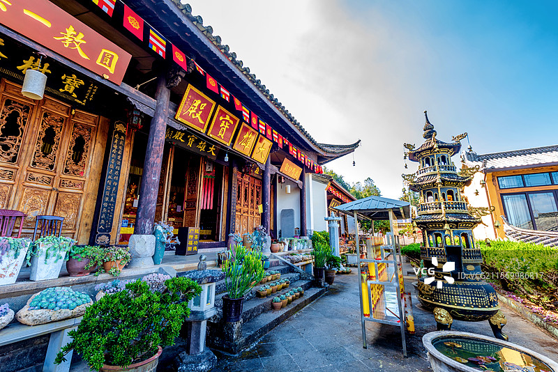 中国云南保山腾冲和顺古镇中天寺图片素材