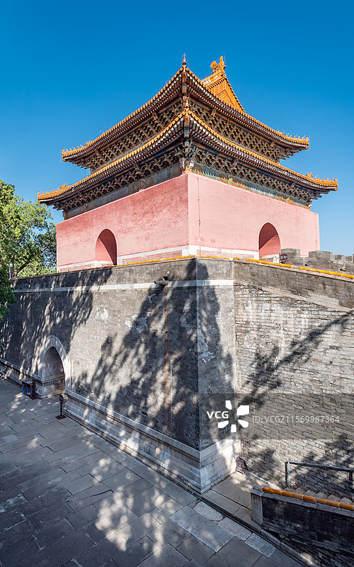 北京明十三陵昭陵方城明楼图片素材