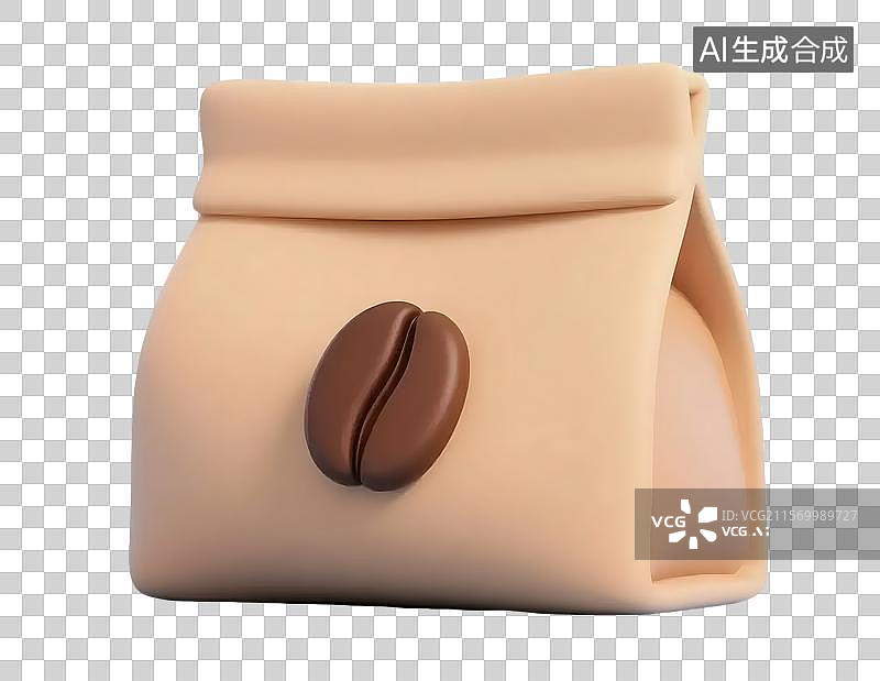 【AI数字艺术】袋装咖啡豆的趣味呈现图片素材