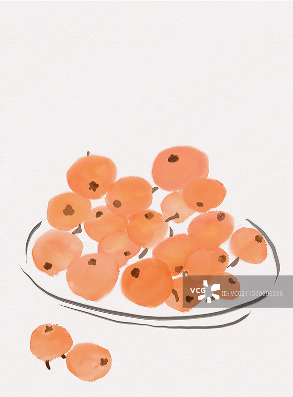 枇杷 端午  国画图片素材