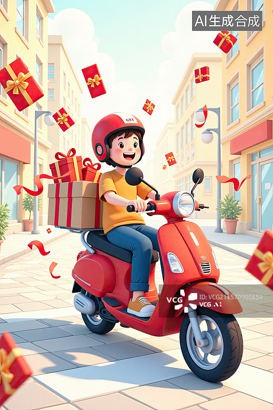 【AI数字艺术】快递员图片素材