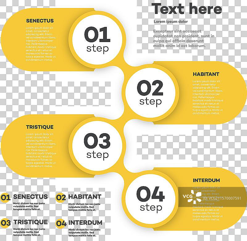 四步流程信息图模板图片素材