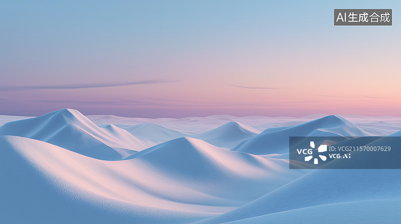 【AI数字艺术】日落时分的沙丘景观图片素材