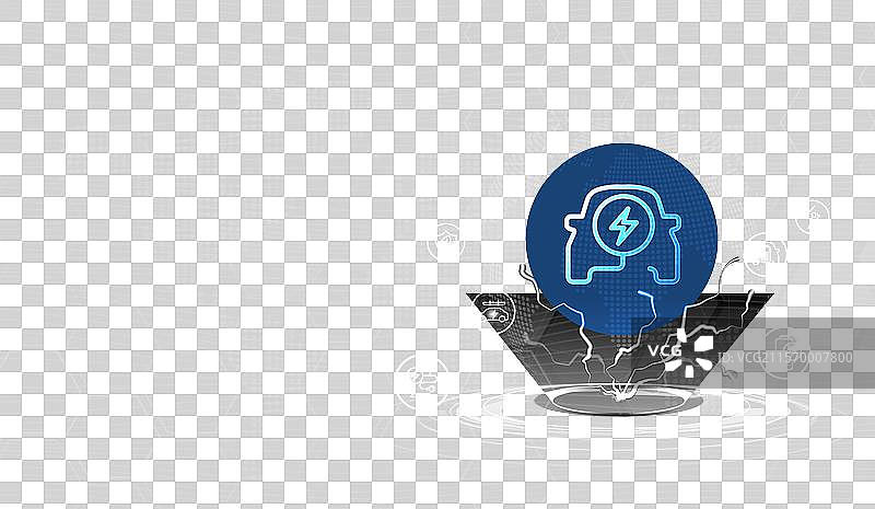 电动汽车与科技图标连接图片素材