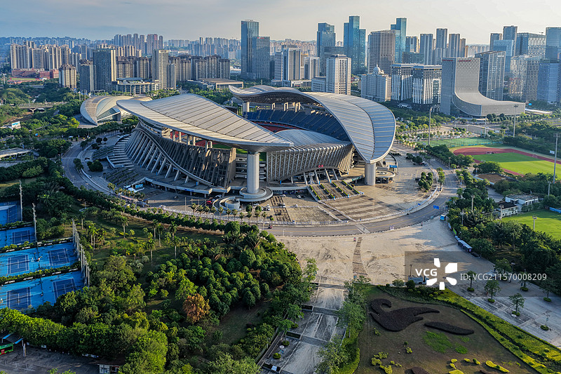 航拍广西体育中心风光图片素材