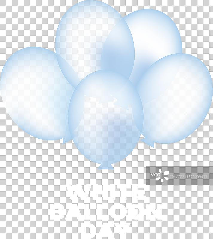 白色气球日海报图片素材