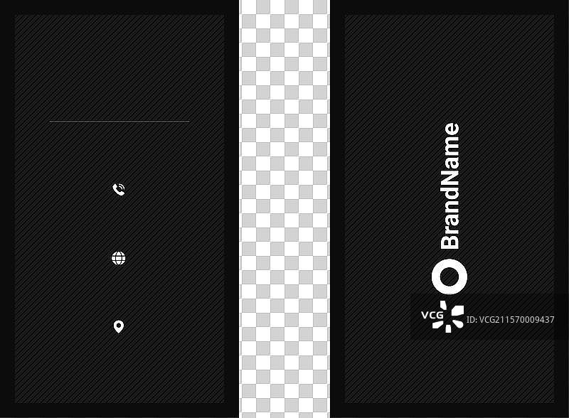 现代垂直奢华双面名片图片素材
