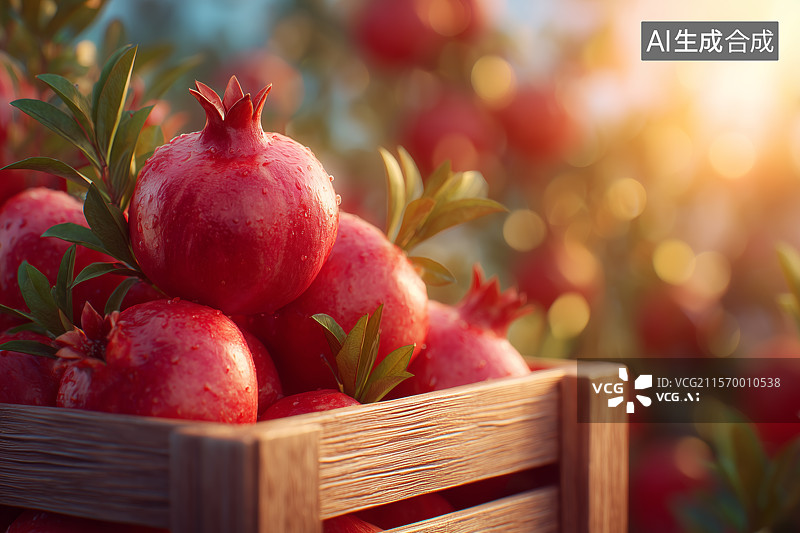 【AI数字艺术】石榴种植园图片素材