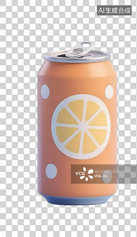 【AI数字艺术】卡通饮料罐的甜蜜幻想图片素材