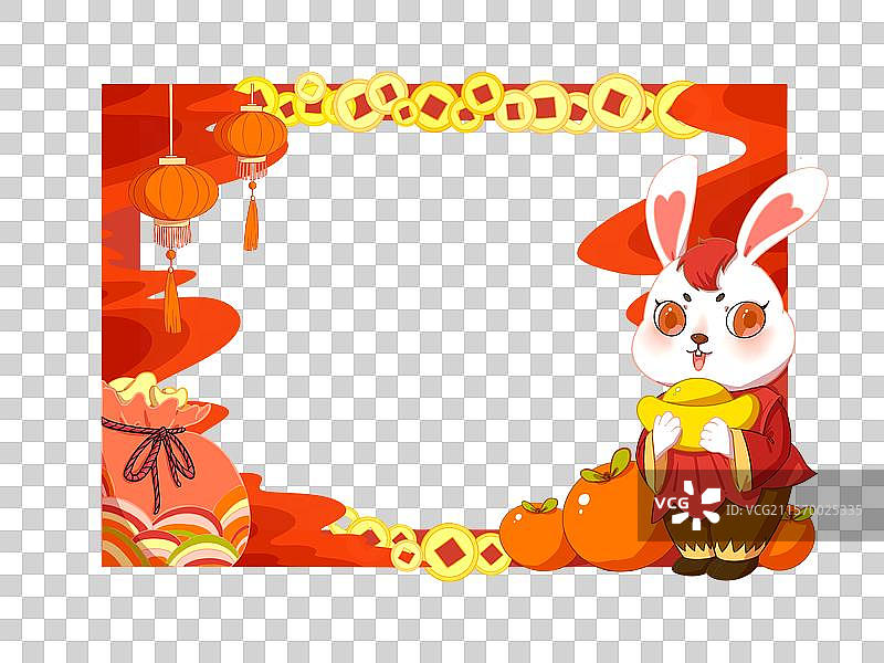 兔年春节边框图片素材