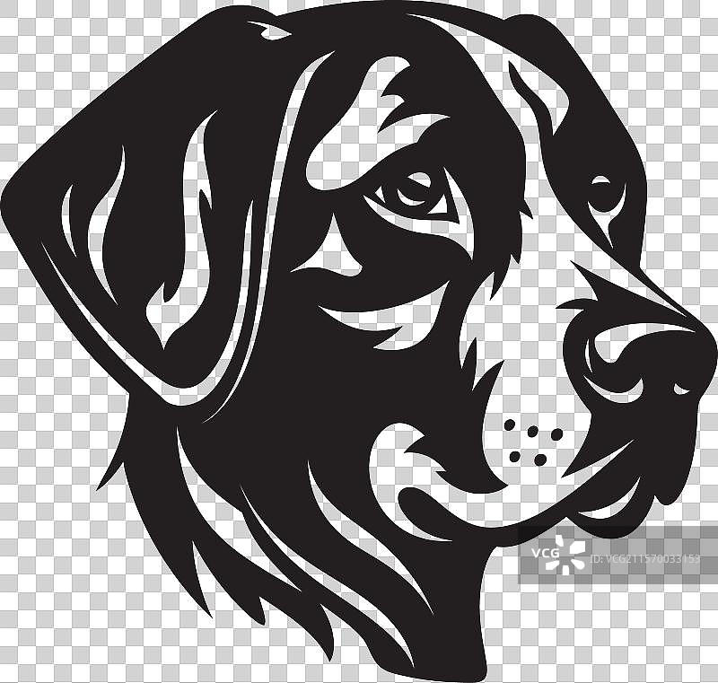 乌木色表情的狗，创造出污垢斑驳的嗅探者图片素材