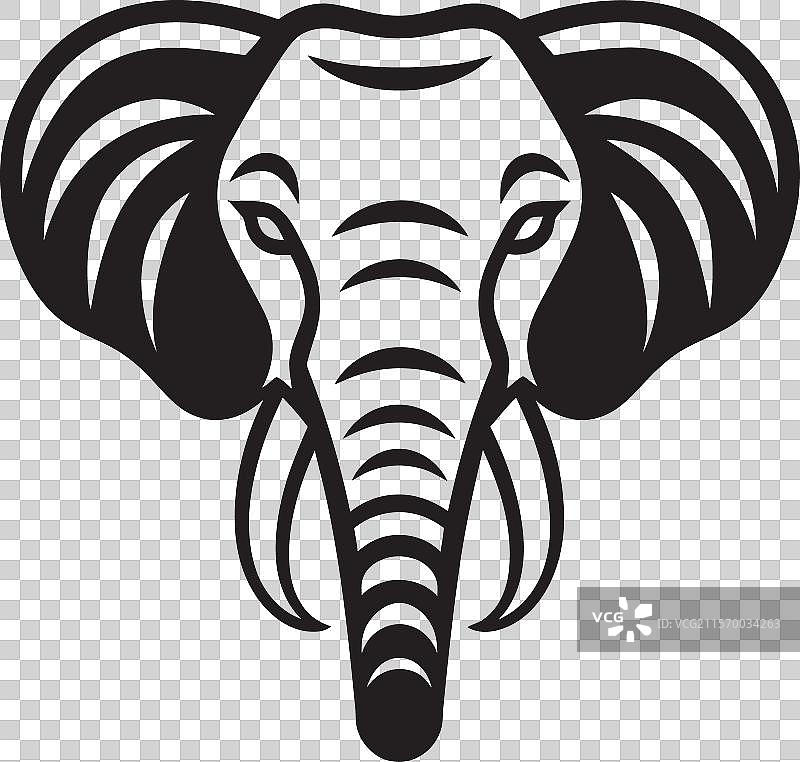 优雅的黑色大象杰作图片素材