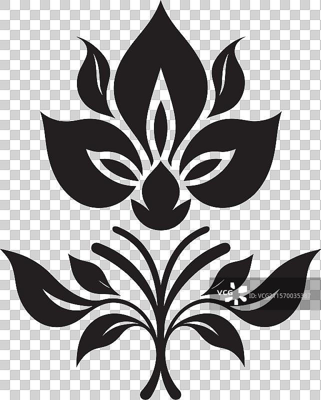 乌木回声复苏，黑暗花卉回声月光照耀图片素材