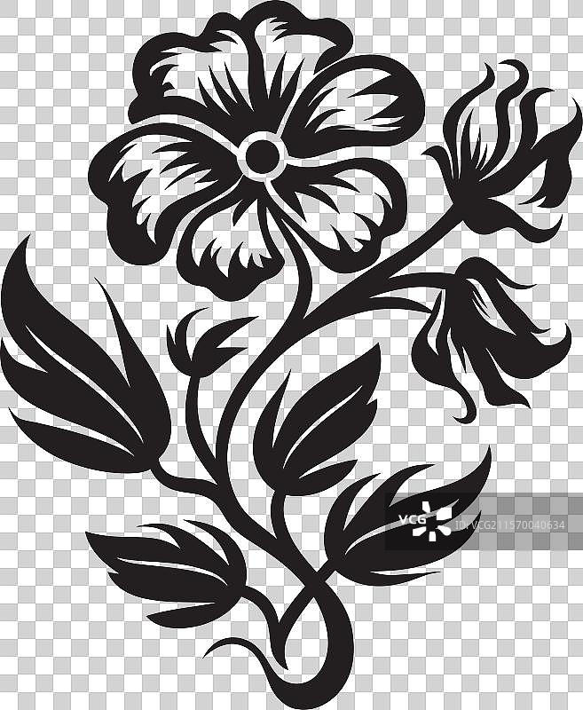 黑曜石盛开的奢华时尚花卉图片素材