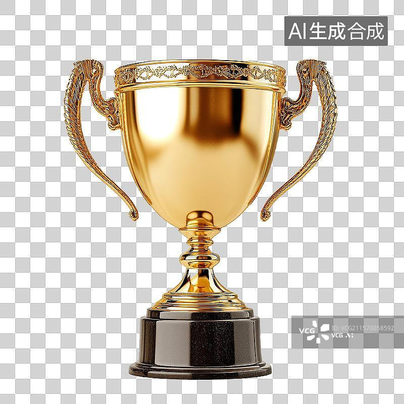 【AI数字艺术】金色奖杯图片素材