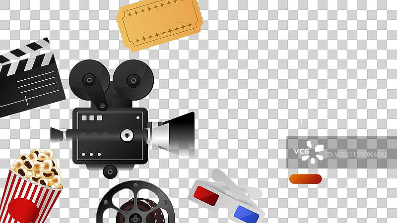 电影和电影节着陆页模板图片素材