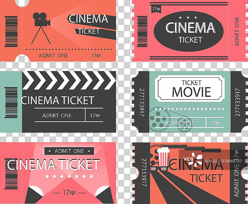 现代电影票图片素材