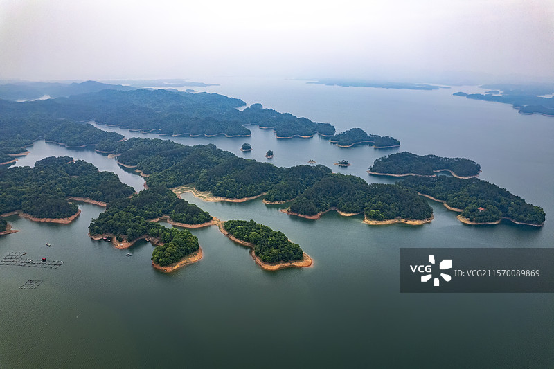 航拍江西九江庐山西海风光图片素材