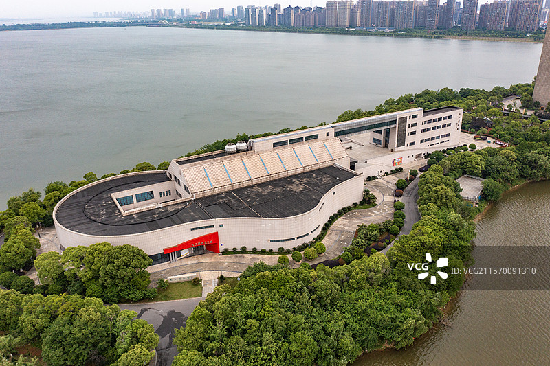 航拍江西九江八里湖风光图片素材