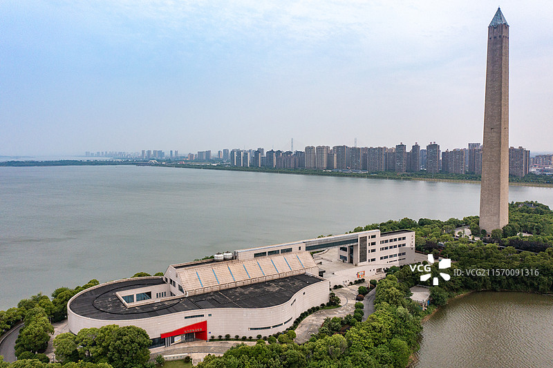 航拍江西九江八里湖风光图片素材