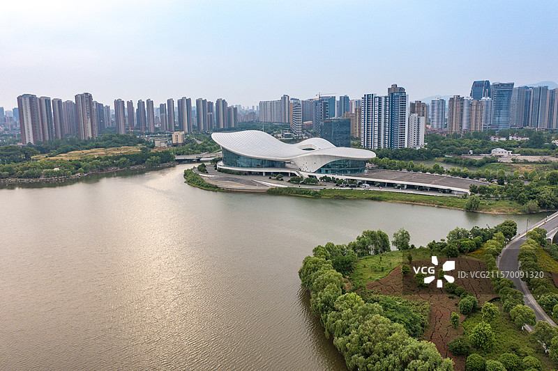 航拍江西九江八里湖风光图片素材