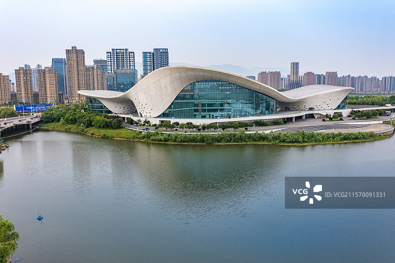 航拍江西九江八里湖风光图片素材