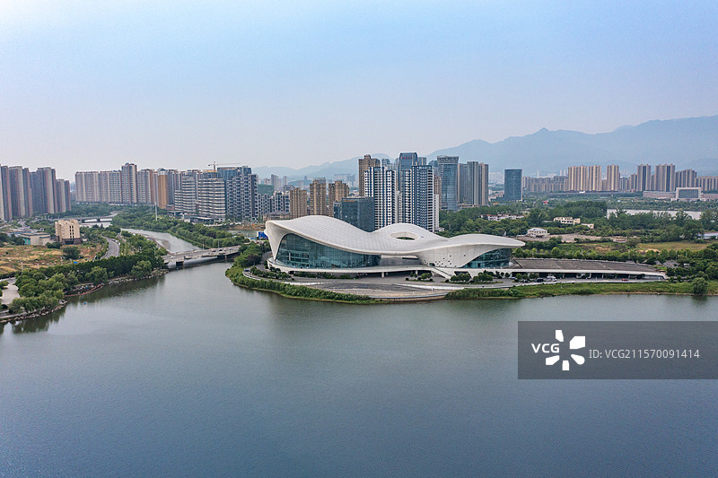 航拍江西九江八里湖风光图片素材