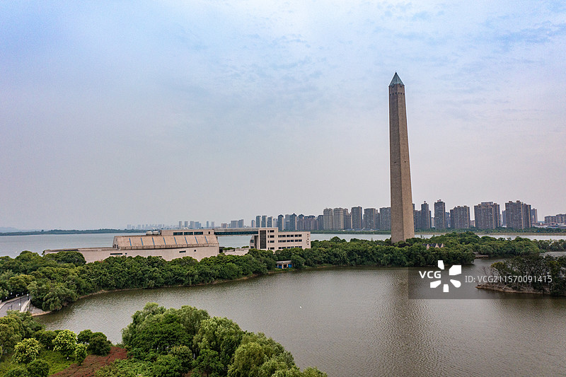 航拍江西九江八里湖风光图片素材