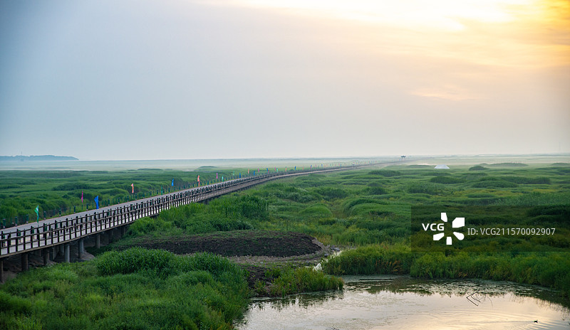 航拍江西九江永修县吴永水上公路图片素材