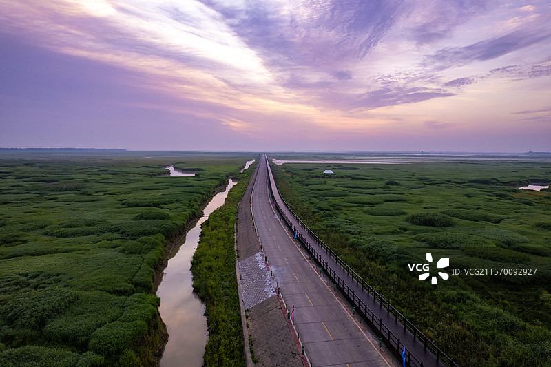 航拍江西九江永修县吴永水上公路图片素材