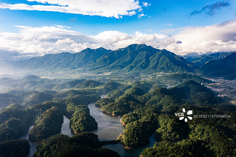 航拍江西九江庐山西海风光图片素材