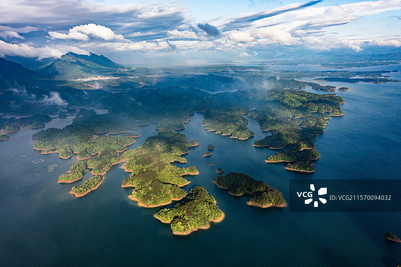 航拍江西九江庐山西海风光图片素材