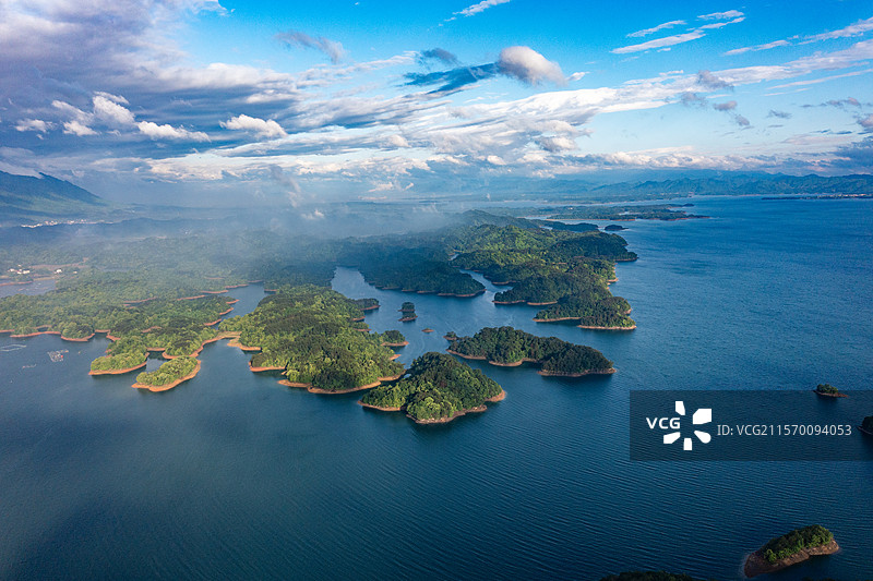 航拍江西九江庐山西海风光图片素材