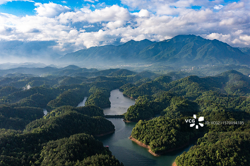 航拍江西九江庐山西海风光图片素材