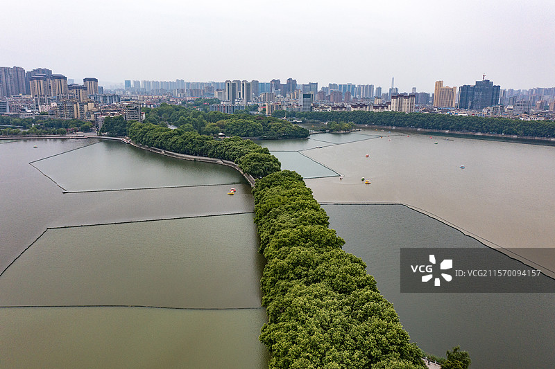 航拍江西九江庐山西海风光图片素材