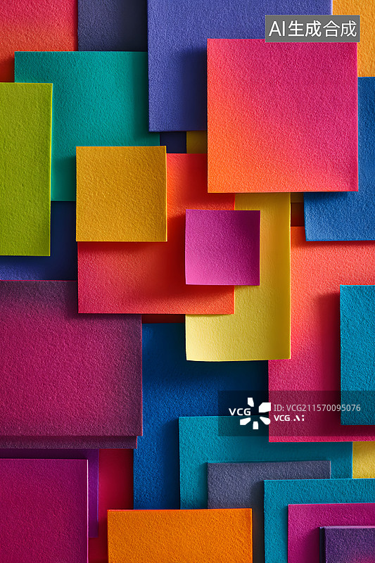【AI数字艺术】彩色便签图片素材