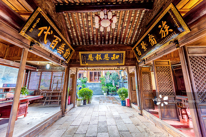 中国云南保山腾冲和顺古镇寸氏宗祠图片素材