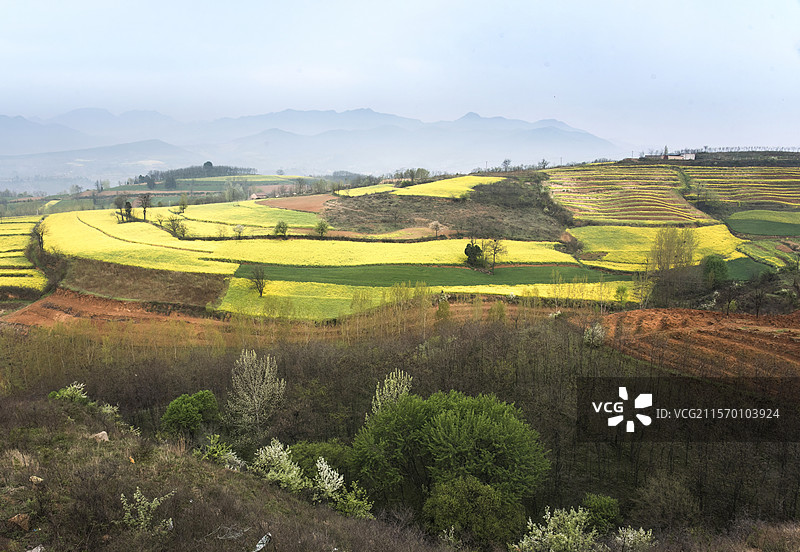 河南省洛阳市洛宁县小界乡田园春色风光图片素材