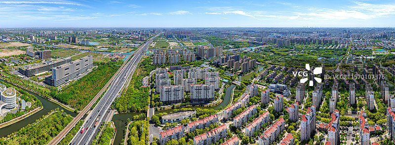 达城锦园 秀康新城 S3沪奉高速 上海浦东康桥周浦交界 沿南村 张江科学城南部住宅 航拍上海城市发展图片素材