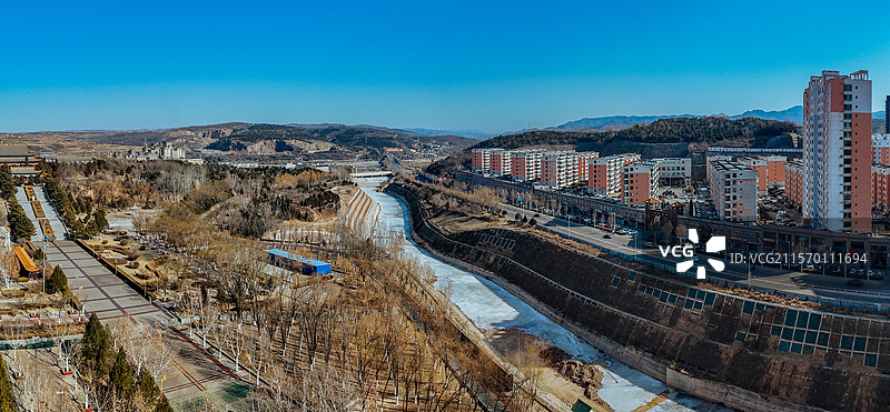 昔阳县 松溪大道 钟村村 颐民公园 城市 晋中图片素材