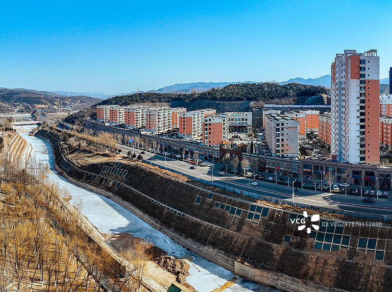 昔阳县 松溪大道 钟村村 颐民公园 城市 晋中图片素材