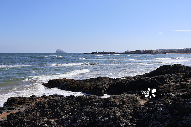 英国爱丁堡北贝里克海岸线风景图片素材