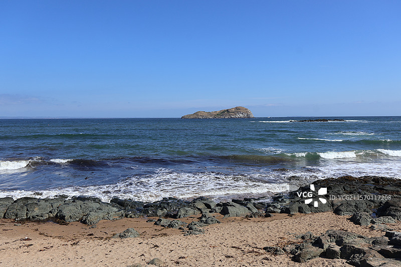 英国爱丁堡北贝里克海岸线风景图片素材