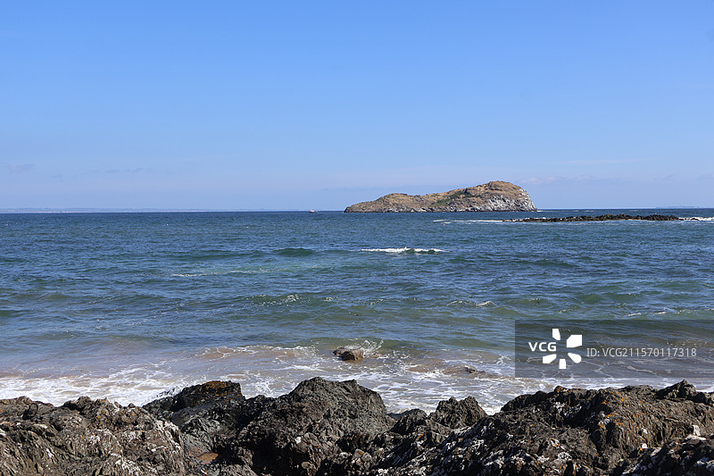 英国爱丁堡北贝里克海岸线风景图片素材