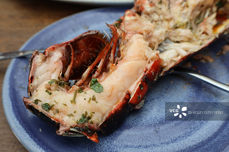 爱丁堡北贝里克海鲜大餐之烤龙虾图片素材