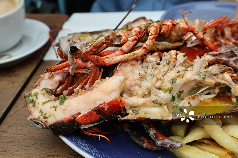 爱丁堡北贝里克海鲜大餐之烤龙虾图片素材