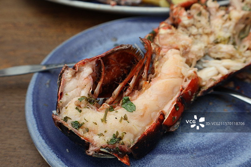 爱丁堡北贝里克海鲜大餐之烤龙虾图片素材