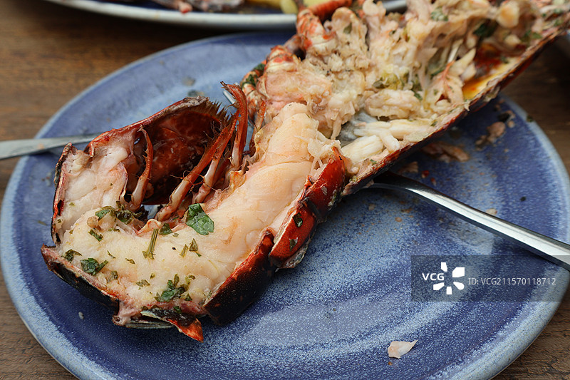 爱丁堡北贝里克海鲜大餐之烤龙虾图片素材